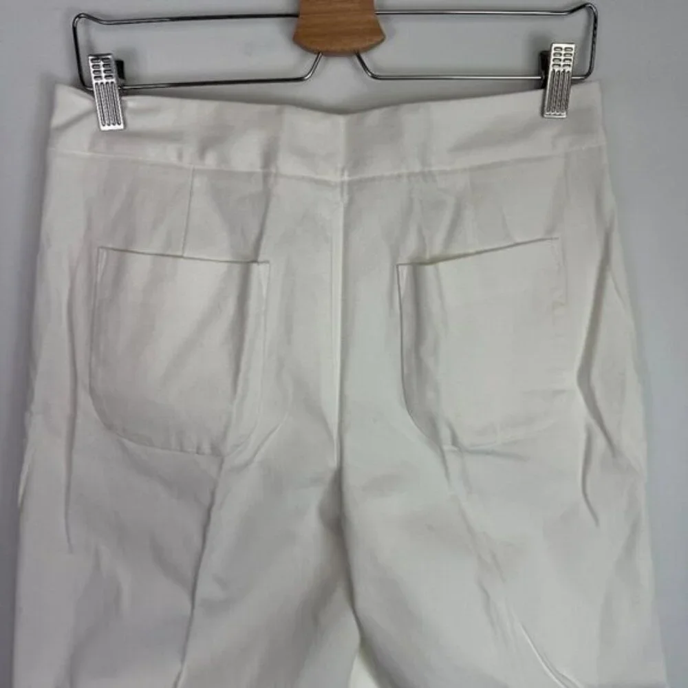 Everlane The Wide Leg High Rise Cotton Work Preppy Pant Off White 4 - Picture 4 of 7